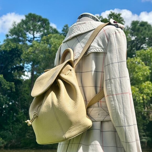 Coach Vintage Sonoma Small Backpack Natural Grain Pebbled Leather 96 Maize 4911 - Picture 6 of 15